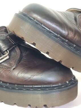 Dr. Martens Women's Dark Brown Leather Slip-On Loafers